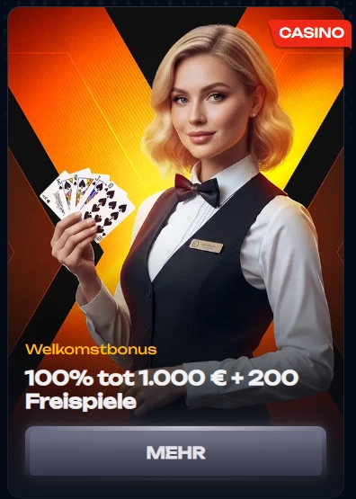 X3Bet casinowelkomstbonus van 100% tot €1.000 met 200 gratis spins